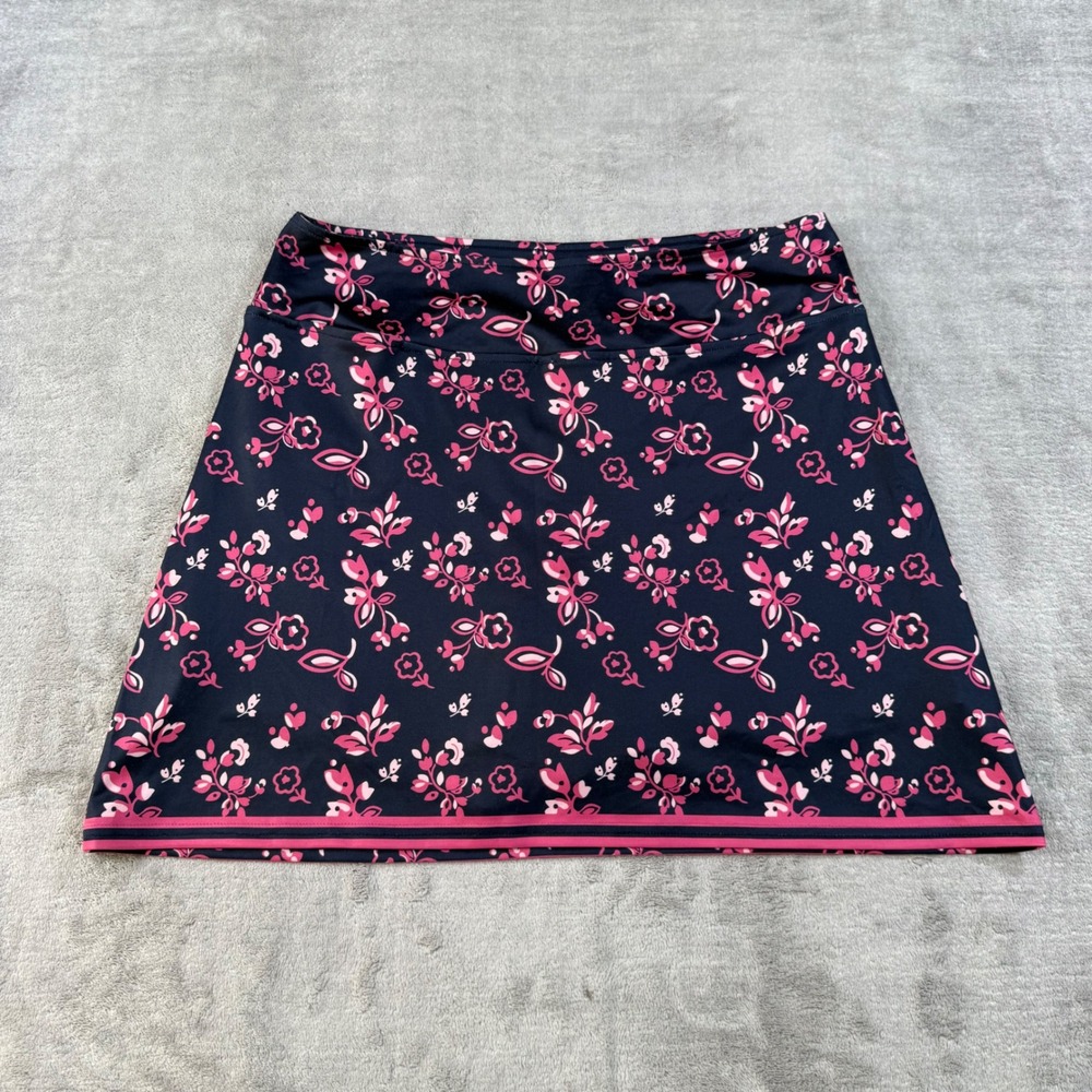 Golftini Vamanos Short Skirt Womens Medium Navy Skort Floral Golf Tennis